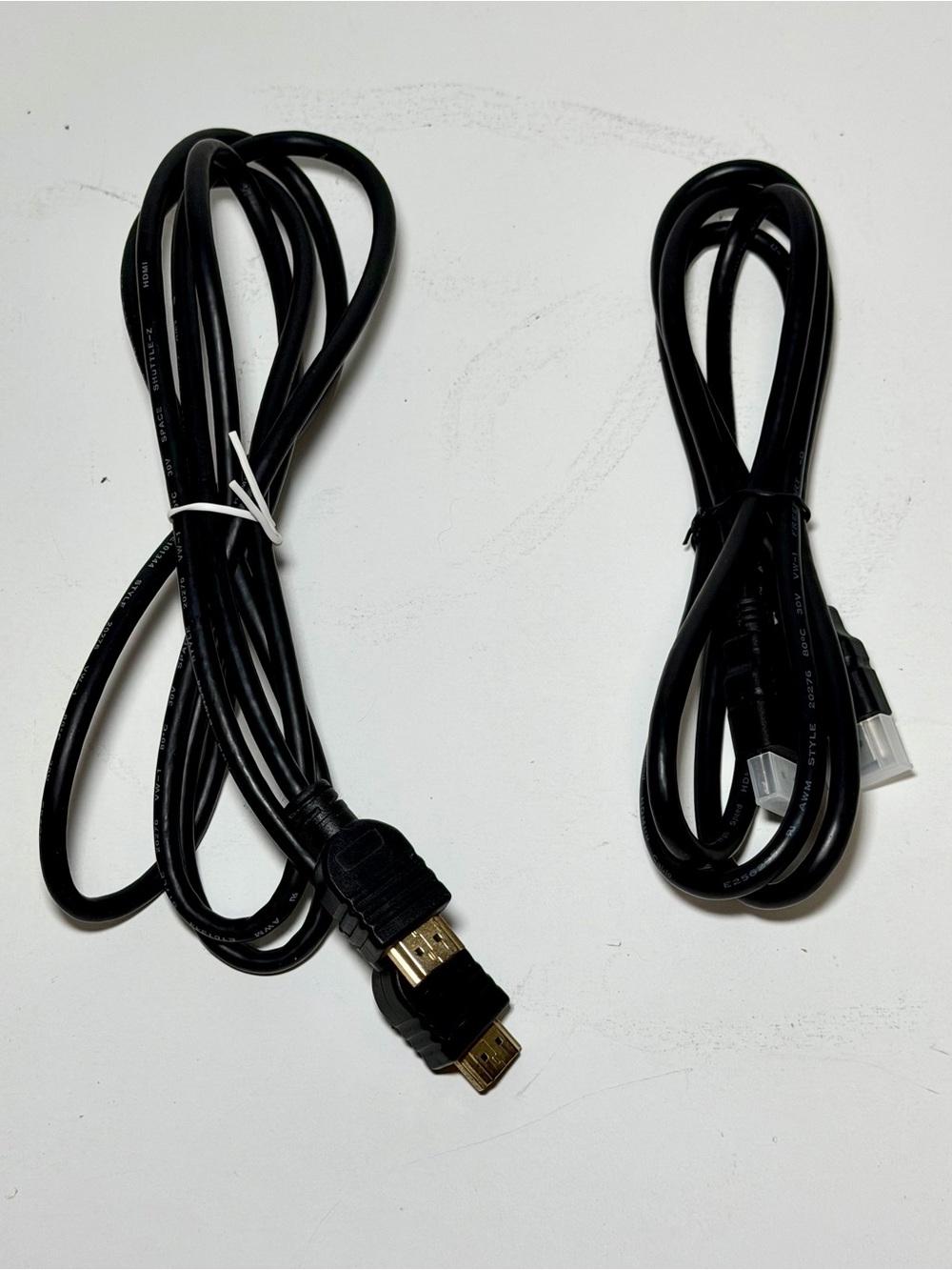 Lot of 2 High-Speed HDMI to HDMI Cables (5ft & 6ft)